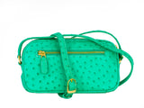 DOMINO Lady (Crossbody Ladies Genuine Ostrich Leather Purse Purse)