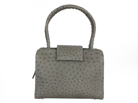 JULIE-N9237F The Vintage look Genuine OSTRICH Hand Bag