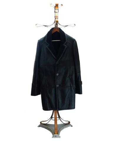 DALLAS.S3634- NAPA Baby Lamb Leather Long Coat (4 Buttons Flapped Over the other Panel For Extra Protection)