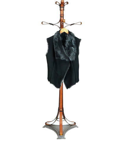 DONNA - Vest (Double Face Usage)  (Toscana Lamb Suede Napa. Inside Black Silky Fur Snow Tip)