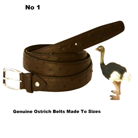 BELTS - (Genuine Ostrich)