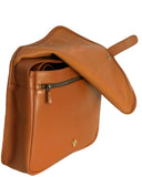 OTHELLO- Busy-person Messenger Bag (Leather belt loop closure and Flap magnet to secure)