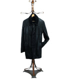 PROTO. S3643 - Black Napa Baby Lamb Coat (4 buttons. Chin Collar Closure Protection )
