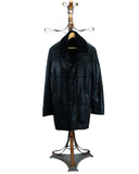 PROTO. S3643 - Black Napa Baby Lamb Coat (4 buttons. Chin Collar Closure Protection )