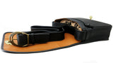 POLO (OSLO: C L & Lui messenger bag with solid brass turn lock flap attachment)