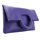 RENDEZVOUS ( Clutch bag with flap and handles closure details )