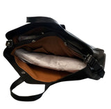 Loretta H - New! Handles and detachable and removable shoulder strap. Front strap over with turn lock.