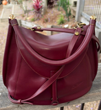 JUNO - A Spacier Judy Handbag with a new smart handle making the bag less rigid like standing Gard… and classier by articulating the handle with two knees that allow the handle to swivell! or Cross Body bag with a detachable and adjustable shoulder strap.