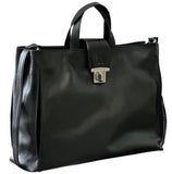 Loretta H - New! Handles and detachable and removable shoulder strap. Front strap over with turn lock.