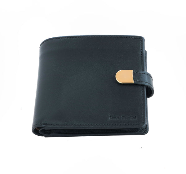 No 825 SO CP CC SR ( Strap over closure for your safety). An innovation and revolution in Louis' wallet's design with reversing one card's Panel To Interlock them with the other panel removing excess thickness.