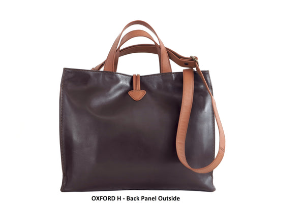 OXFORD H- BC A 4 Bicolour Classic Outside & Napa Trims (Handles with detachable and adjustable Shoulder Strap)