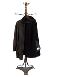 DAMON. S3434 - Baby Lamb Leather Coat (4 buttons Flap over with Under Zipped Panel Closure For Extra Protection)