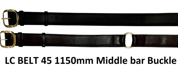 LC BELTS - (Wide Solid Brass Buckle Middle Bar) 40mm to 45mm (Genuine all Calf leather Top And Under) Fully Hand Made
